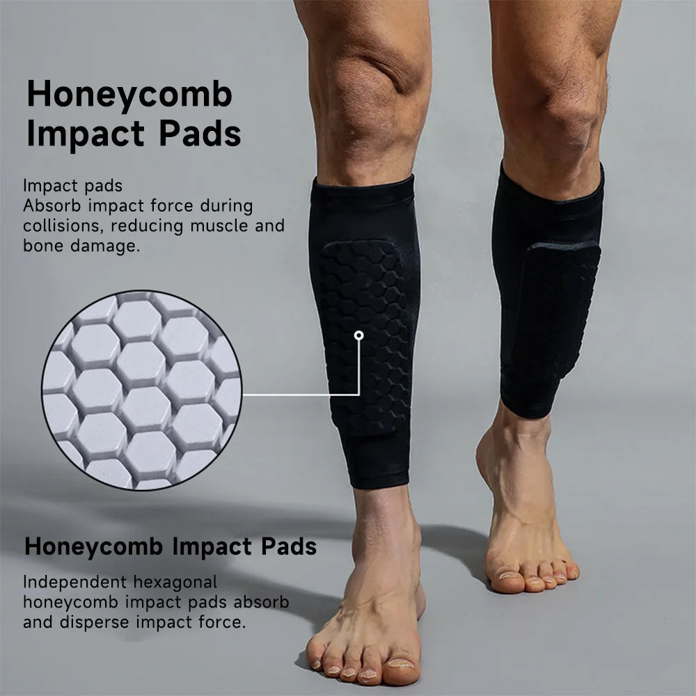 Thickened Soccer Shin Guards with Honeycomb Pads
